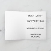 Carte d'anniversaire Alien space (Intérieur)