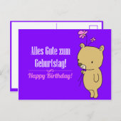 Carte d'anniversaire allemande (Devant / Derrière)