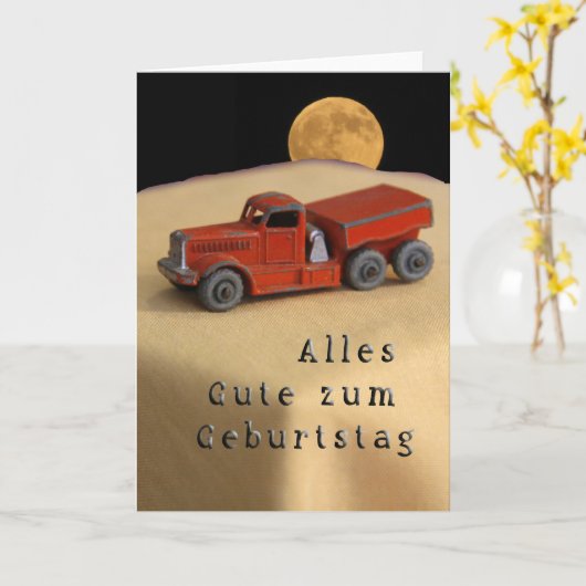 Carte d'anniversaire allemande (Fleur jaune)