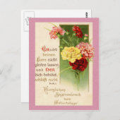 Carte d'anniversaire allemande vintage - Psaume 12 (Devant / Derrière)