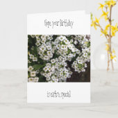 Carte d'anniversaire Alyssum (Fleur jaune)