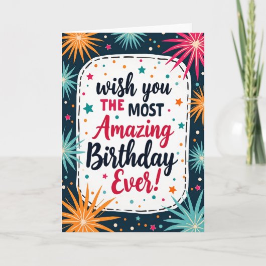 Carte d'anniversaire Amazing Starburst (Devant)