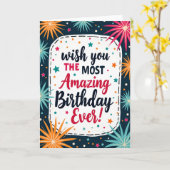 Carte d'anniversaire Amazing Starburst (Fleur jaune)
