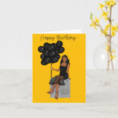 Carte d'anniversaire Amber (Fleur jaune)