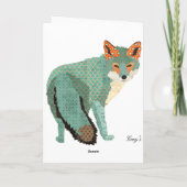 Carte d'anniversaire ambre de Fox de Smokey rétro (Dos)