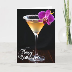 Carte d'anniversaire ambre vibrante