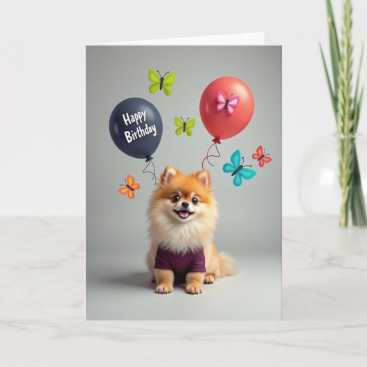 Carte d'anniversaire ami Fluffy (Devant)