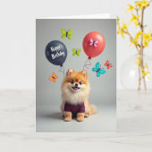 Carte d'anniversaire ami Fluffy (Fleur jaune)
