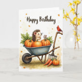 Carte d'anniversaire Amis d'automne (Fleur jaune)