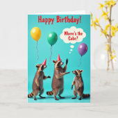 Carte d'anniversaire amis de la forêt douce (Fleur jaune)