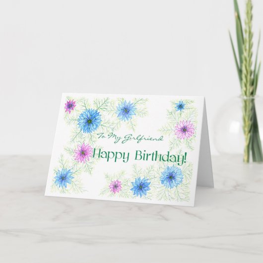 Carte d'anniversaire "Amour dans un brouillard" po (Devant)
