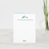 Carte d'anniversaire : Amour du colibri  (Dos)