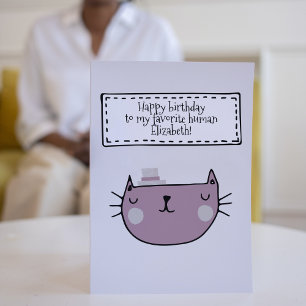 Carte d'anniversaire Amoureux des chats de charme