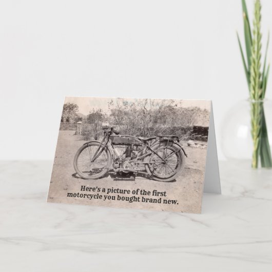 Carte d'anniversaire amusant Vintage classique mot (Devant)