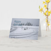 Carte d'anniversaire amusante (Fleur jaune)