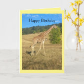 Carte d'anniversaire amusante (Fleur jaune)