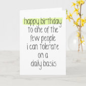 Carte d'anniversaire amusante (Fleur jaune)