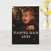 Carte d'anniversaire amusante (Fleur jaune)