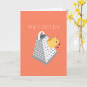 Carte d'anniversaire amusante (Fleur jaune)