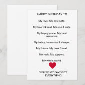 Carte d'anniversaire amusante (Devant / Derrière)