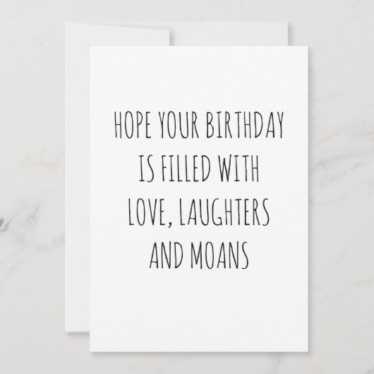 Carte d'anniversaire amusante (Devant)