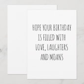 Carte d'anniversaire amusante (Devant / Derrière)