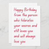 Carte d'anniversaire amusante (Devant / Derrière)