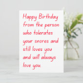 Carte d'anniversaire amusante (Debout devant)