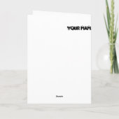 Carte d'anniversaire amusante (Dos)