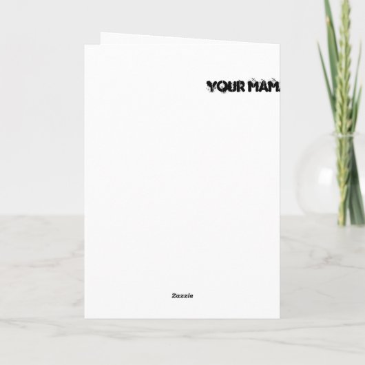 Carte d'anniversaire amusante (Dos)