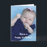 Carte d'anniversaire amusante<br><div class="desc">C'est un problème de like one tough baby girl to help you get your birthday message across !</div>