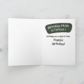 Carte d'anniversaire amusante : Anniversaire Math  (Intérieur)