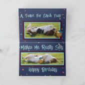 Carte d'anniversaire amusante avec Basset & Ananas (Intérieur)