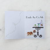 Carte d'anniversaire amusante avec Basset mignonne (Intérieur)