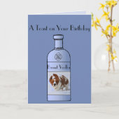 Carte d'anniversaire amusante avec Basset mignonne (Fleur jaune)