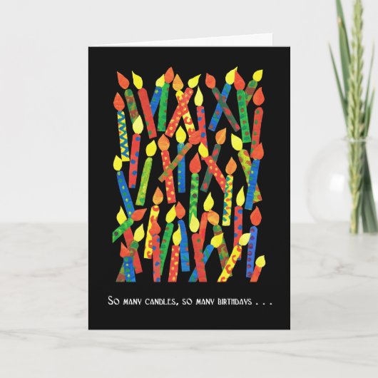 Carte d'anniversaire amusante avec bougies (Devant)