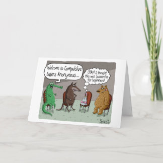 Carte d'anniversaire amusante avec des ANIMAUX CUT
