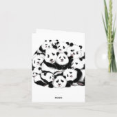 Carte d'anniversaire amusante avec des Pandas heur (Dos)