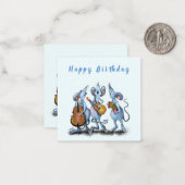 Carte d'anniversaire amusante avec Musique Mouse B (Devant/Arrière en situation)