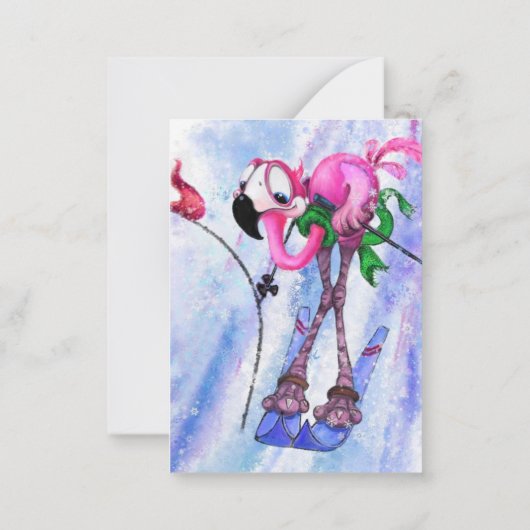 Carte d'anniversaire amusante avec Pink Flamant ro (Dos)