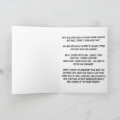 Carte d'anniversaire amusante avec poulet élégant (Intérieur)