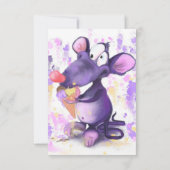 Carte d'anniversaire amusante Bonne Souris Mangez  (Dos)