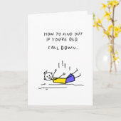 Carte d'anniversaire amusante - comment dire si vo (Fleur jaune)