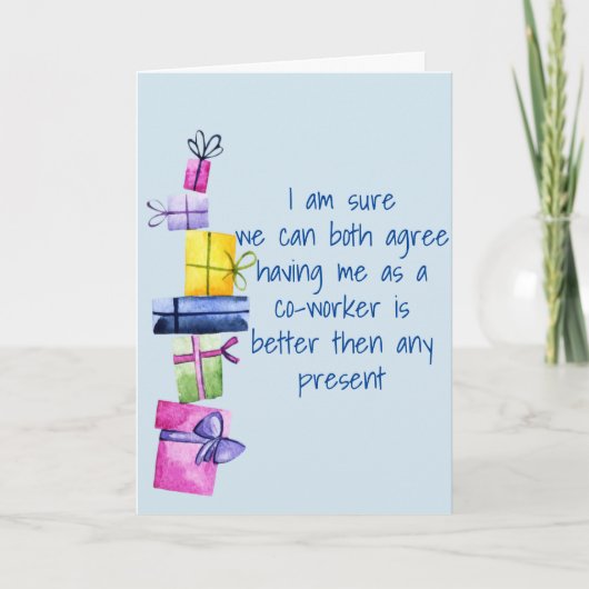 Carte d'anniversaire amusante du collègue de trava (Devant)