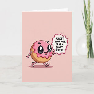 Carte d'anniversaire amusante en forme de donut