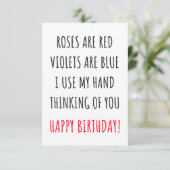 Carte d'anniversaire amusante et cadeau (Debout devant)