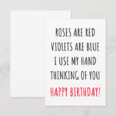 Carte d'anniversaire amusante et cadeau (Devant / Derrière)