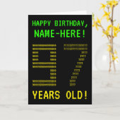 Carte d'anniversaire amusante et geek "97 ANS!" (Fleur jaune)