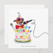 Carte d'anniversaire amusante - Jack Russel Dog Ca (Devant / Derrière)