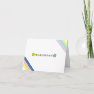Carte d'anniversaire amusante perlée